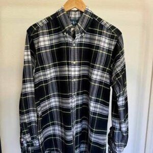 Zara Size Small (S) Women's Black White Plaid Button-Up Long Sleeve Shirt Classi